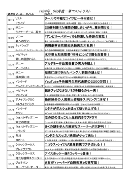 H24年 08月度一筆コメントリスト