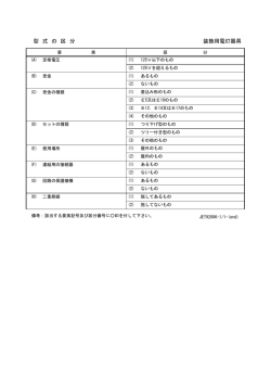 装飾用電灯器具 型 式 の 区 分