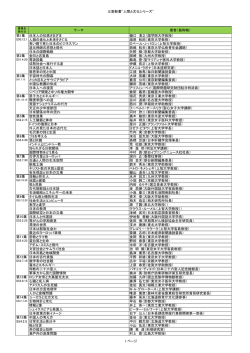 三愛新書"人間と文化シリーズ" テーマ 著者（敬称略） 第1集