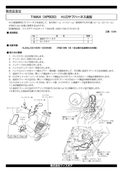 T-MAX（XP500） HIDサブハーネス追加 販売店各位