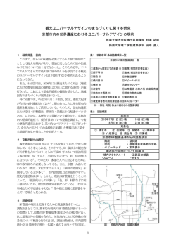 観光ユニバーサルデザインのまちづくりに関する研究 京都市内の世界