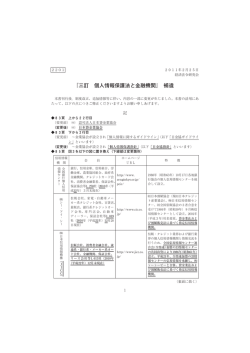 『三訂 個人情報保護法と金融機関』 補遺