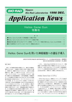 Helios Gene Gunを用いた神経細胞への遺伝子導入 Helios - Bio-Rad