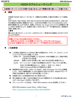 NSR-500 HDD Troubleshooting (Japanese)