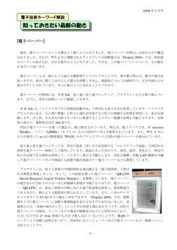 電子ペーパー（2009年1月）