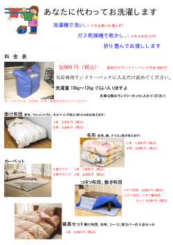 あなたに代わってお洗濯します