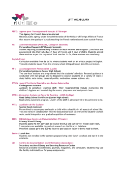 Lexique - l`association des familles du LFIT