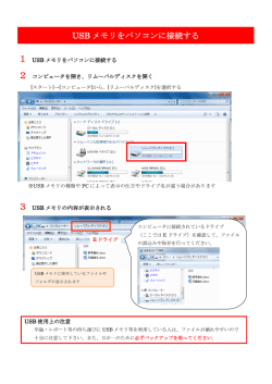 USB メモリをパソコンに接続する