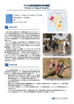アフリカ地域灌漑案件形成調査
