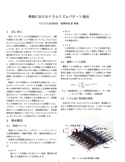 楽曲におけるドラムリズムパターン抽出