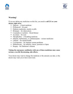 Warning! (Medicines)