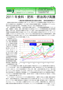 2011 年食料・肥料・燃油再び高騰