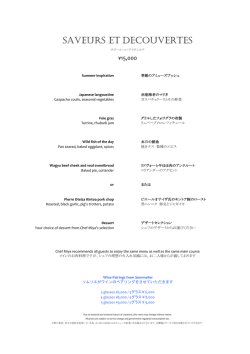 SAVEURS ET DECOUVERTES - The Ritz