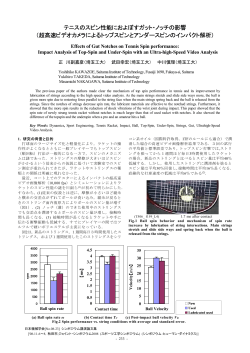 テニスのスピン性能におよぼすガット・ノッチの影響 （超高速ビデオカメラ