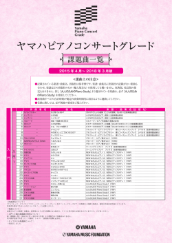 2015年4月～2018年3月の課題曲一覧はこちら