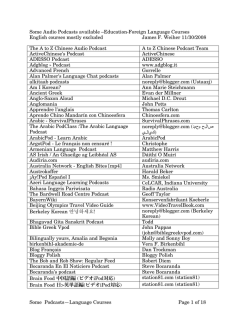 Some Audio Podcasts available –Education