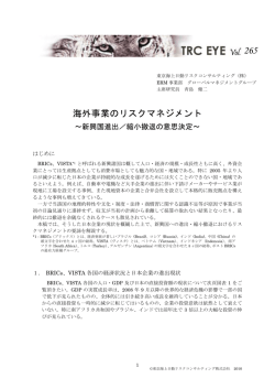 海外事業のリスクマネジメント - 東京海上日動リスクコンサルティング株式
