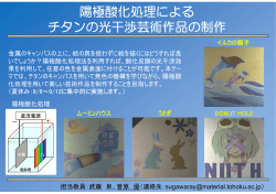 陽極酸化処理による チタンの光干渉芸術作品の制作