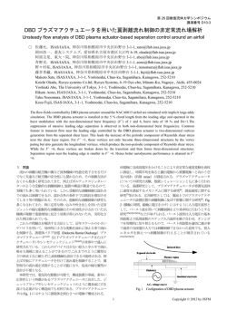 DBD プラズマアクチュエータを用いた翼剥離流れ制御