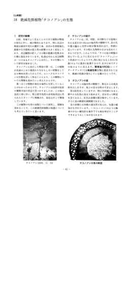 ー8 絶滅危惧植物「タコノ アシ」の生態