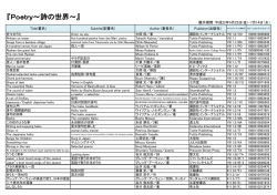 『Poetry～詩の世界～』