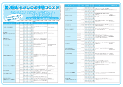 第3回おうみしごと体験フェスタ 第3回おうみしごと体験フェスタ