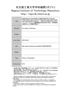 Title Application of Functionally Graded Materials for Severe Plastic