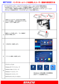 MST3000 ユーザー登録の変更方法