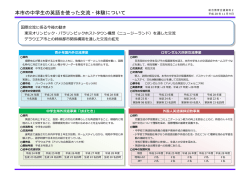 本市の中学生の英語を使った交流・体験について