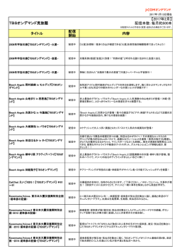 追加予定作品リスト - J:COMオンデマンド
