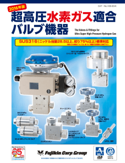 超高圧水素ガス適合 バルブ機器 超高圧水素ガス適合 バルブ