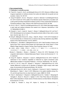 1. Peer reviewed Arciles 1.1 Publication in scientific journals