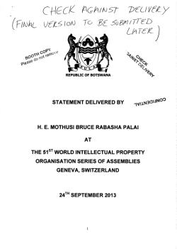 STATEMENT DELーVERED BY ーV、L〟ョロ`ヨ