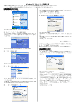 Windows XP のネットワーク設定方法