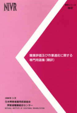 （翻訳）（PDF 545KB） - 障害者職業総合センター 研究部門