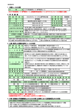 産学接続コース基本情報について（企業実習）