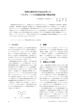 時間分解赤外分光法を用いた フルオレノンの光励起状態の構造評価