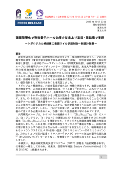 薄膜積層化で整数量子ホール効果を従来より高温・弱磁場で実現