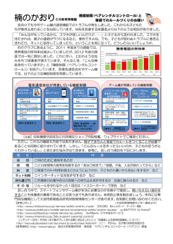 電気通信会社が用意している機能制限 機能制限(ペアレンタル