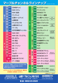 29SM0235H28STBチャンネル表ol