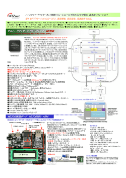 フルハードワイヤード TCP/IPチップ W5300 W5300評価ボード