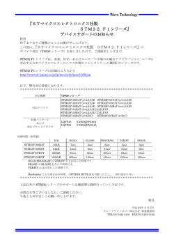 『STマイクロエレクトロニクス社製 STM32 F1シリーズ』 デバイスサポート