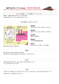ながでん鉄道・バス 2 DAY フリーきっぷ