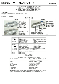 MP3 プレーヤー Mxx10 シリーズ