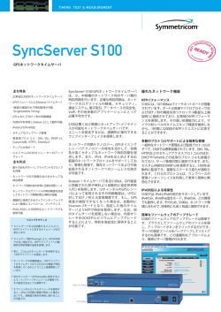 S100データシート（和文）