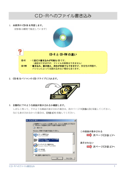 CD-Rへのファイル書き込み