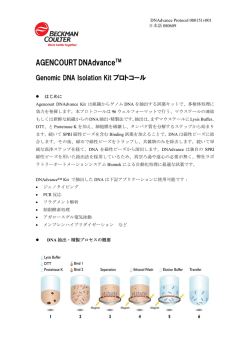 Beckman（Agencourt）DNAdvance/日本語