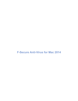 F-Secure Anti-Virus for Mac 2014