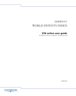 DWPI STN online user guide (2007.8)