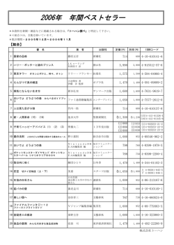 2006年 年間ベストセラー